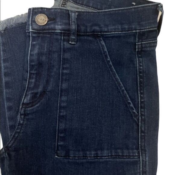 Loft Utility Skinny Jeans in Dark Indigo Wash Size 26 - Picture 2 of 10
